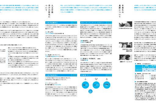 京都精華大学人文学部三つ折パンフ中面の実績画像を拡大
